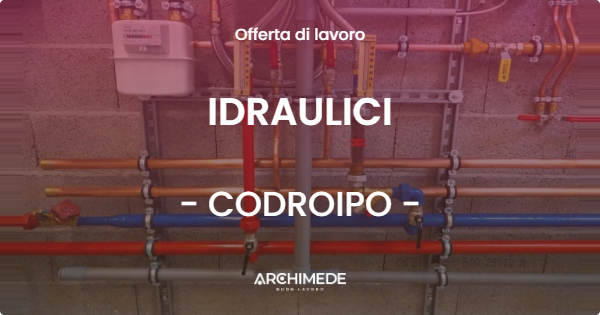 OFFERTA LAVORO - IDRAULICI - CODROIPO (UD)