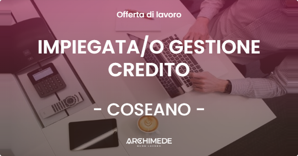 OFFERTA LAVORO - IMPIEGATAO GESTIONE CREDITO - COSEANO