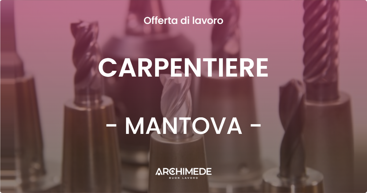 OFFERTA LAVORO - CARPENTIERE - MANTOVA (MN)