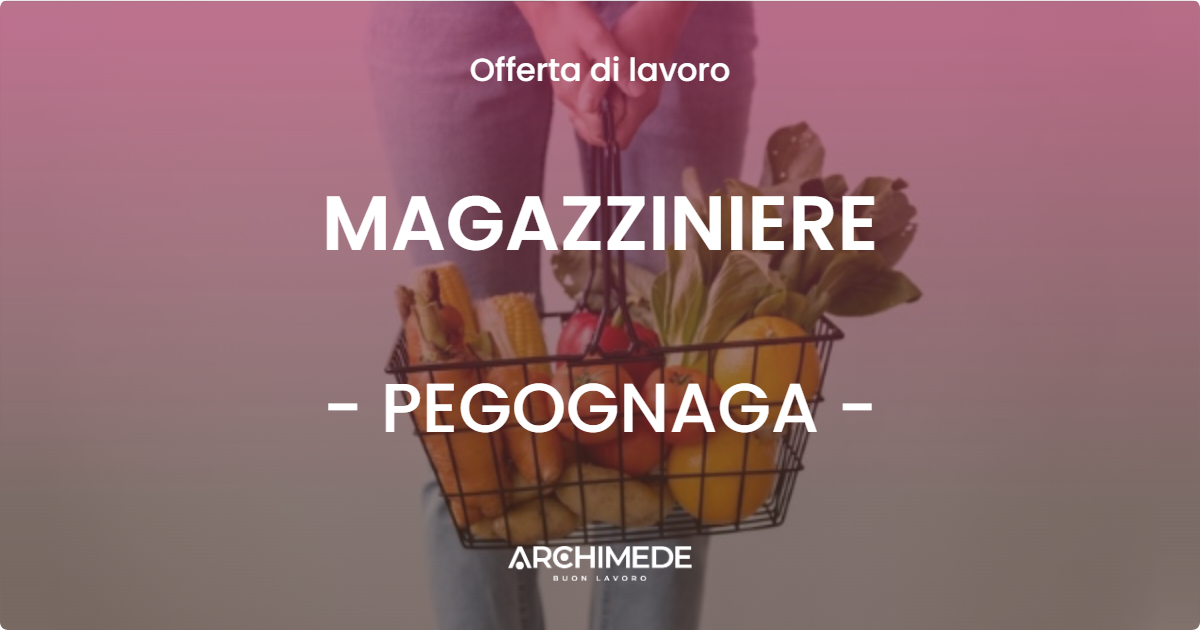 OFFERTA LAVORO - MAGAZZINIERE - PEGOGNAGA