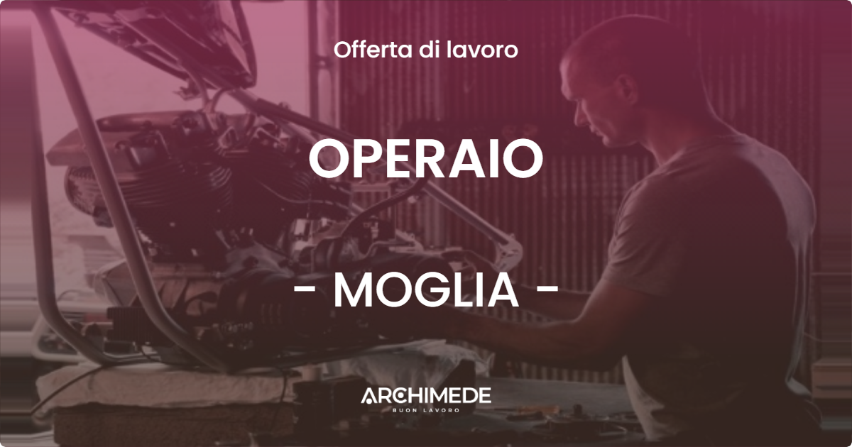 OFFERTA LAVORO - OPERAIO - MOGLIA (MN)