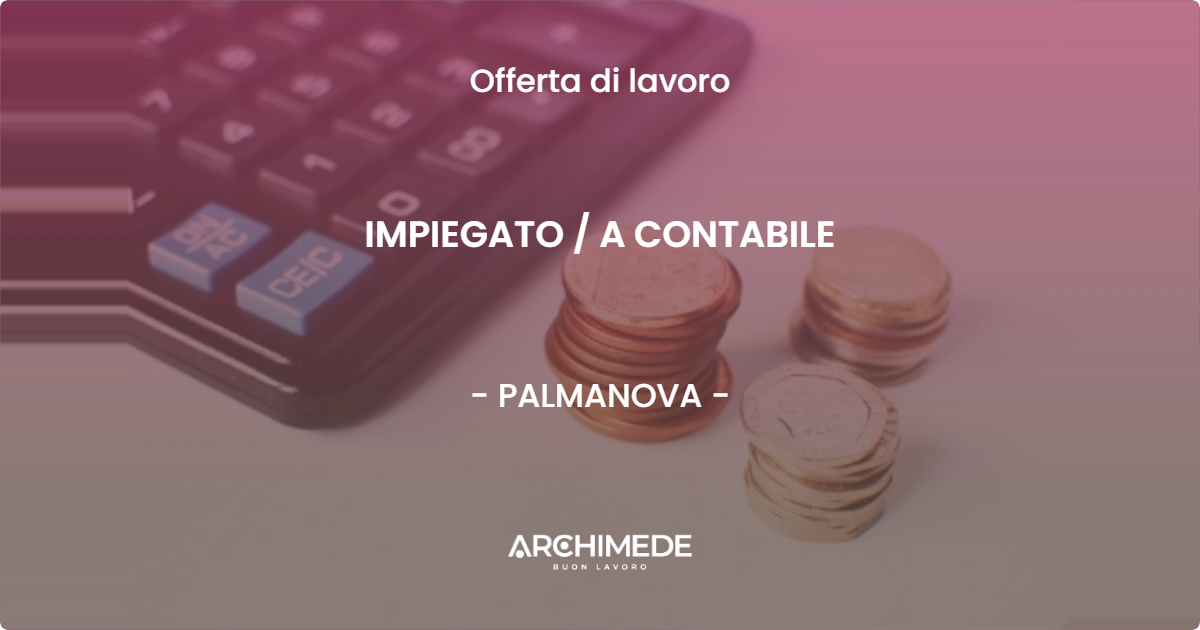 OFFERTA LAVORO - IMPIEGATO  A CONTABILE - PALMANOVA