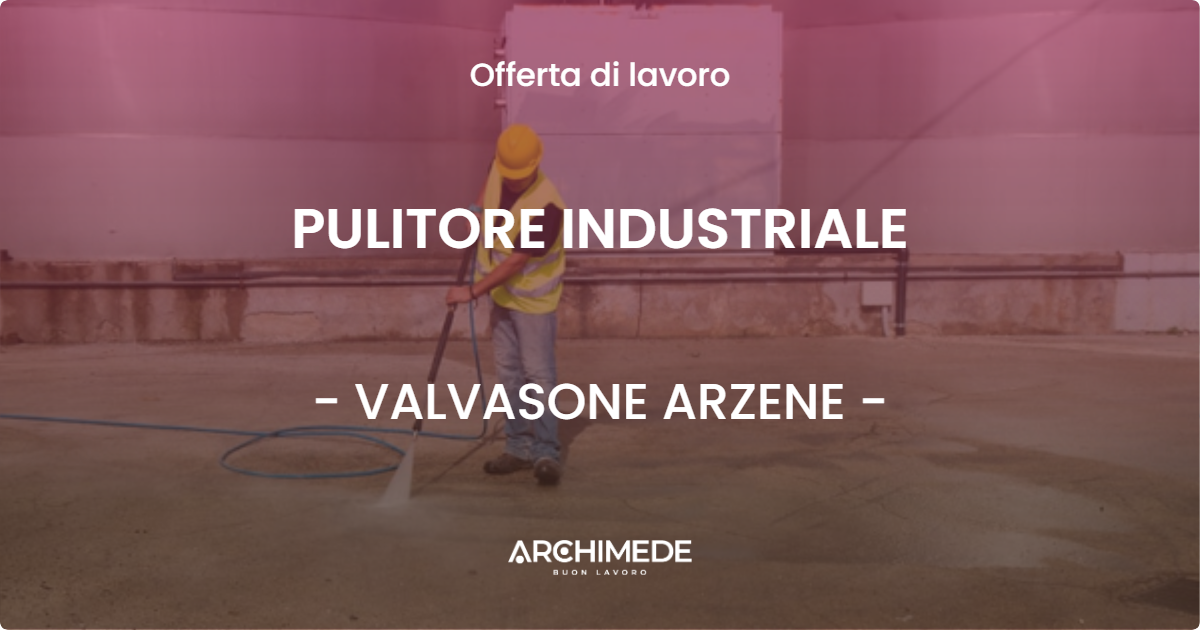 OFFERTA LAVORO - PULITORE INDUSTRIALE - VALVASONE ARZENE (PN)