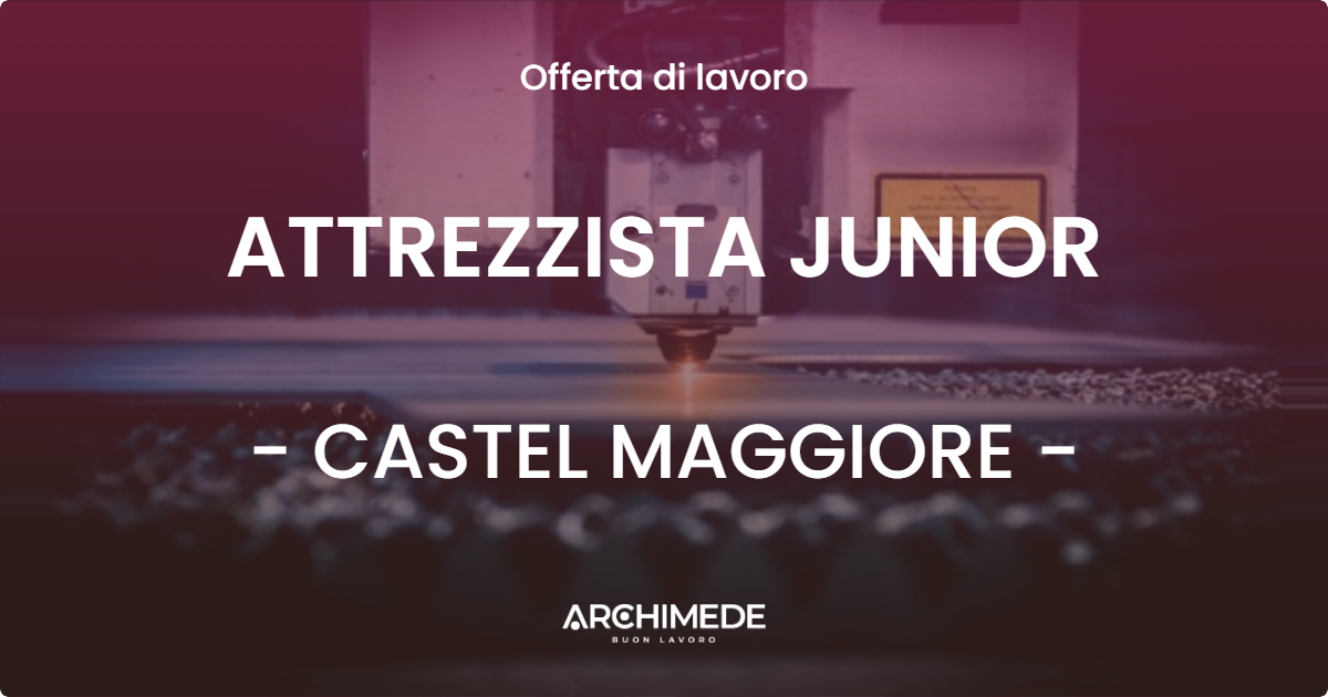 OFFERTA LAVORO - ATTREZZISTA JUNIOR - CASTEL MAGGIORE