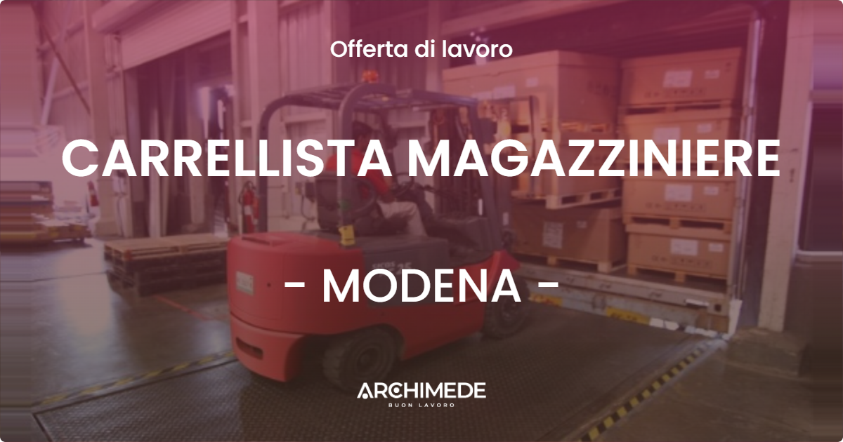 offerte di lavoro come magazziniere a milano