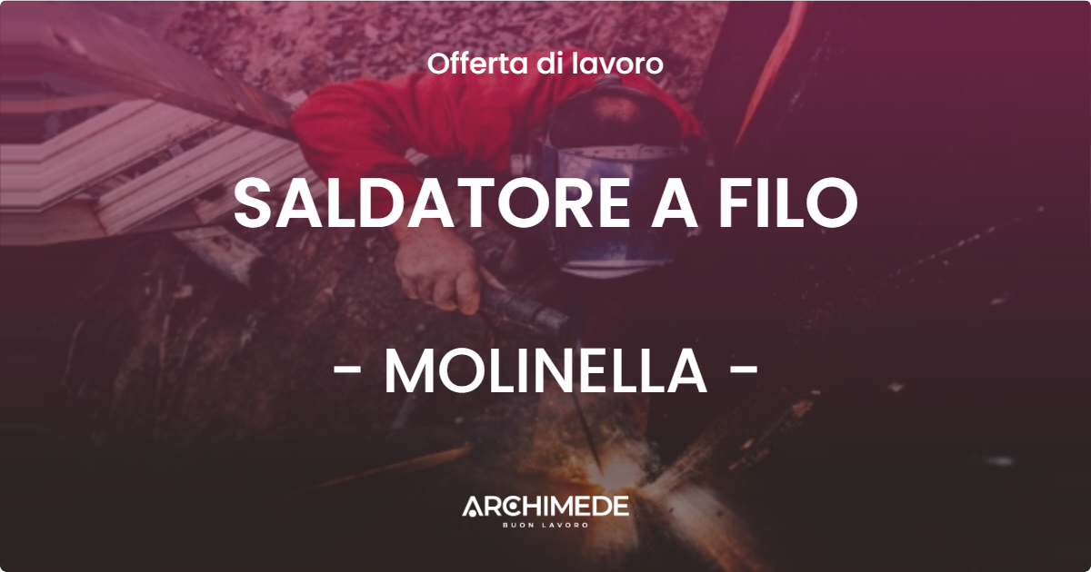 OFFERTA LAVORO - SALDATORE A FILO - MOLINELLA
